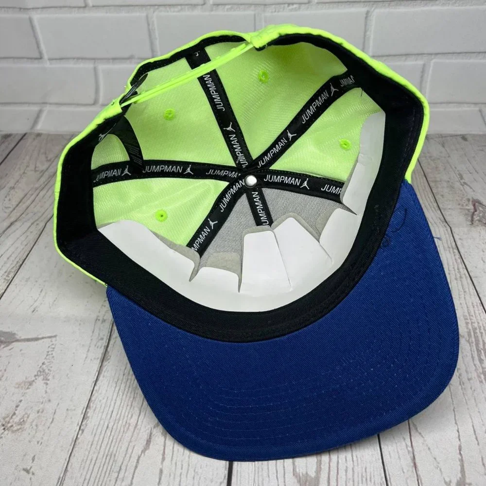 Air Jordan Blue and Lime Jumpman Hat Snapback Cap New Men‎